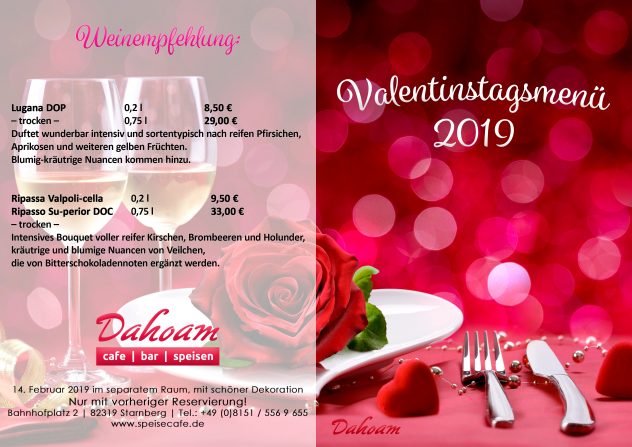 Dahoam Valentinstag Weinempfehlung